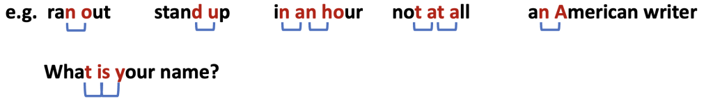 DET pronunciation tech 1: linking words group