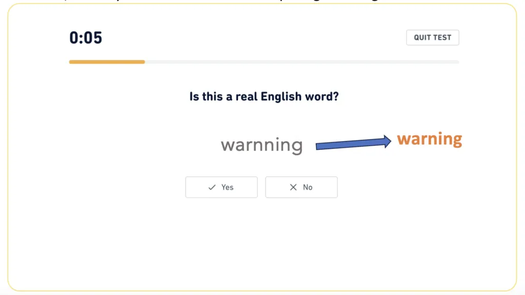 An example of common patterns of frequently misspelled words: warning