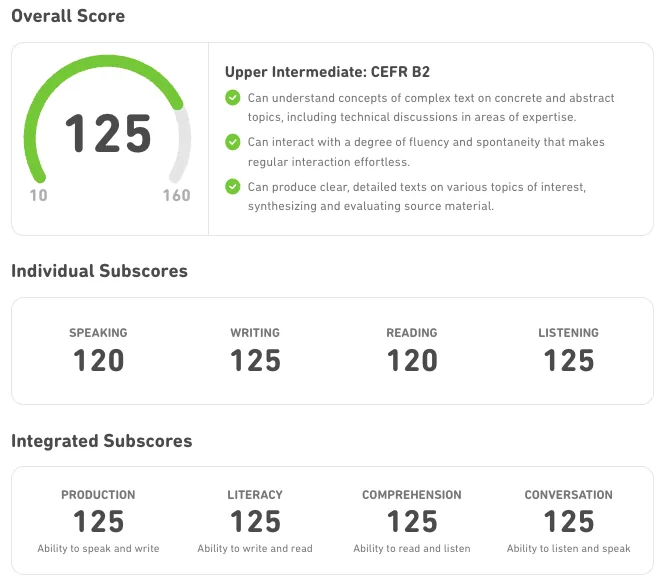 DET score report 5